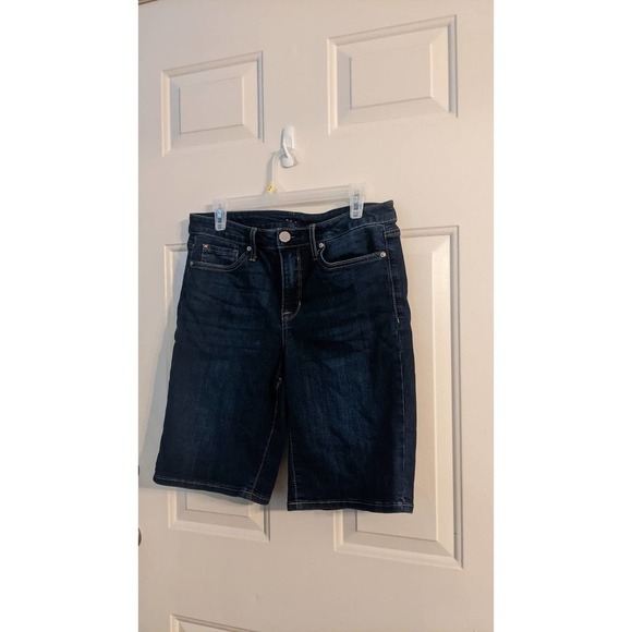 Seven For All Mankind Sunset Bermuda Shorts Size 10, Dark Blue - Picture 1 of 10